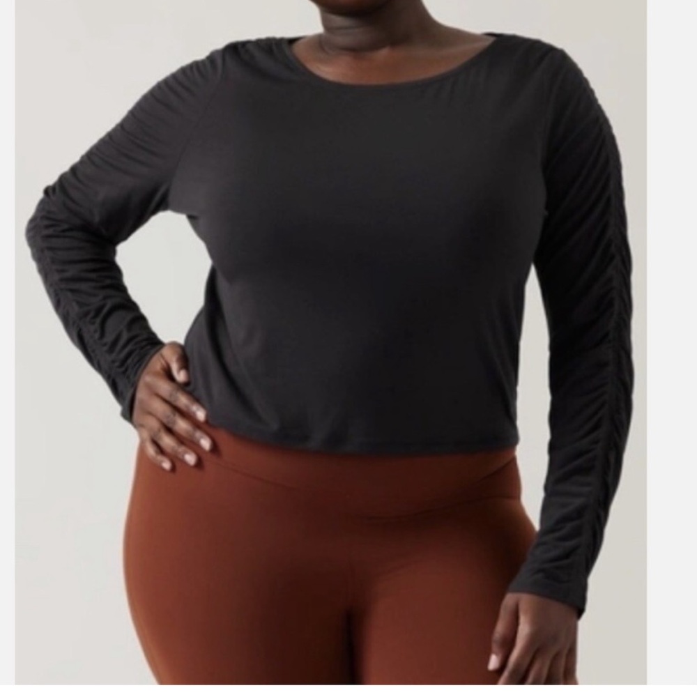 Athleta All Around Ruched Long Sleeve Top
Black